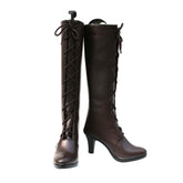 Anime Black Butler Grell Black Boots Cosplay Shoes Halloween Props